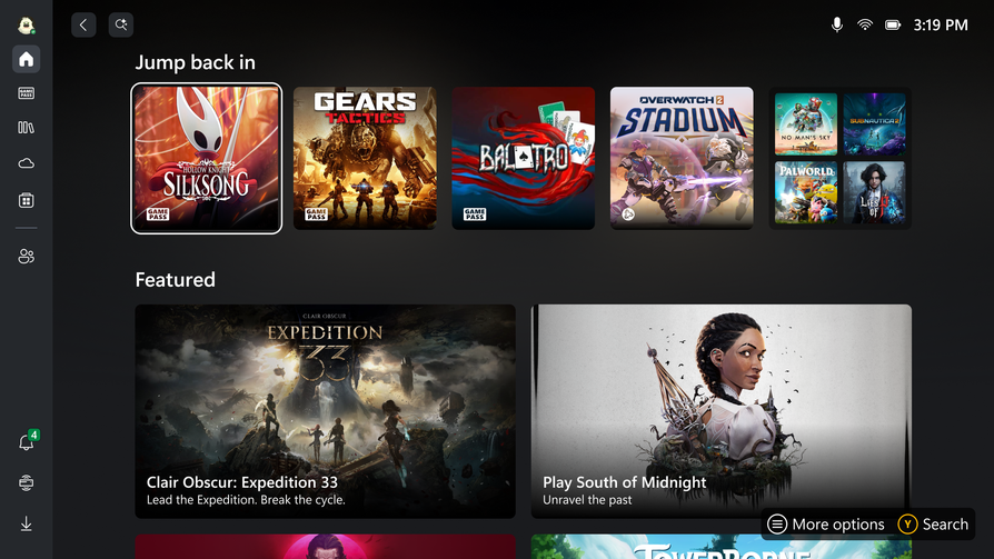 Xbox Home UI Xbox Ally Reveal